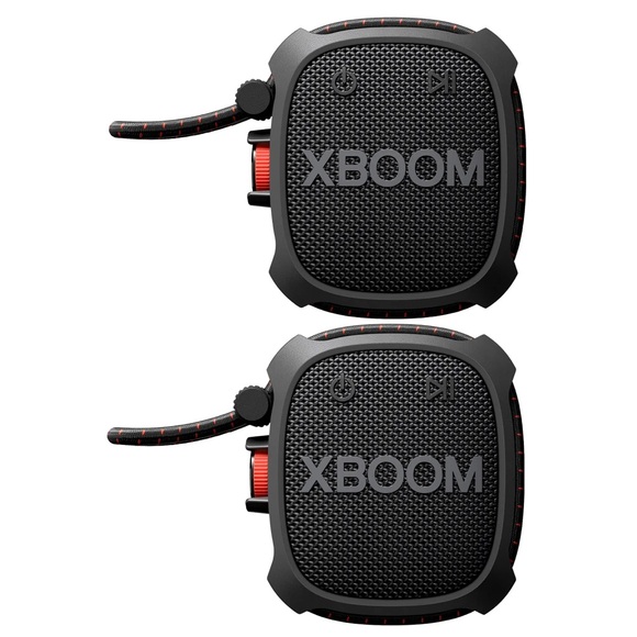 New 2-Pack LG XBOOM Go XG2T Ultra-Rugged Portable Wireless Speakers, IP67, Black - Picture 1 of 13